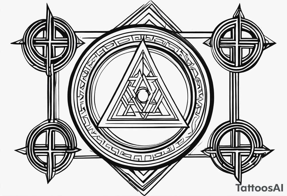 Ancient tetragrammaton to represent God's chosen one tattoo idea
