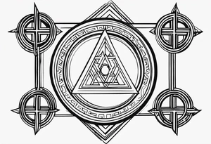 Ancient tetragrammaton to represent God's chosen one tattoo idea