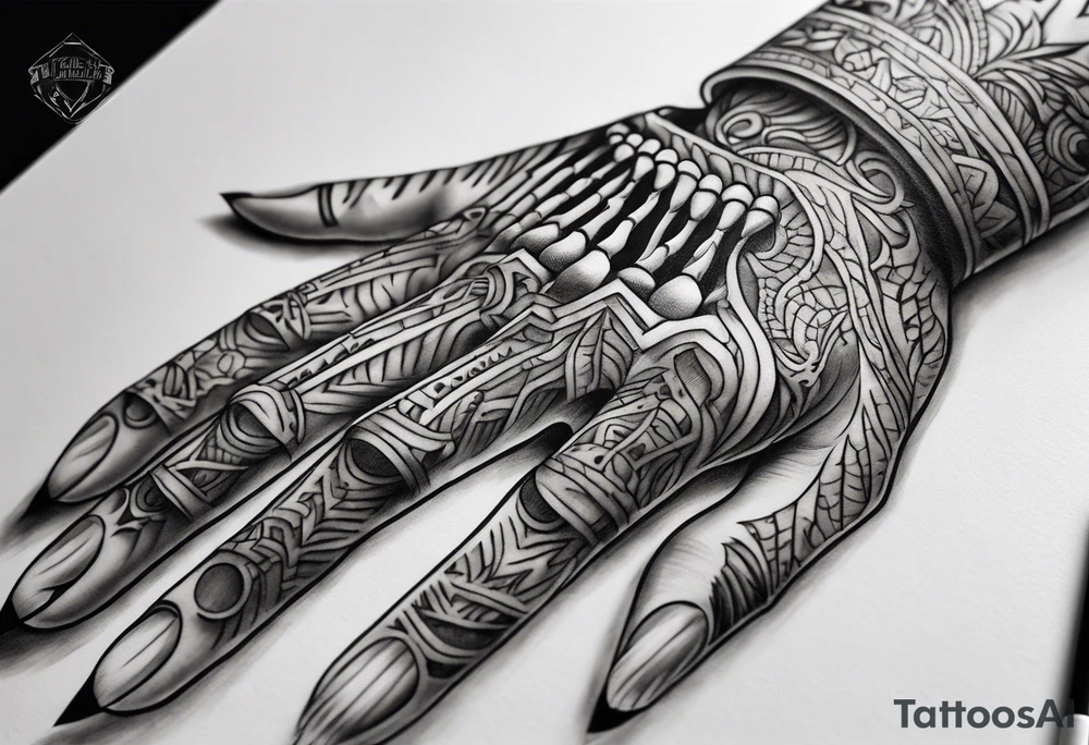 skeleton hand,says kayla somewhere on it, tattoo idea