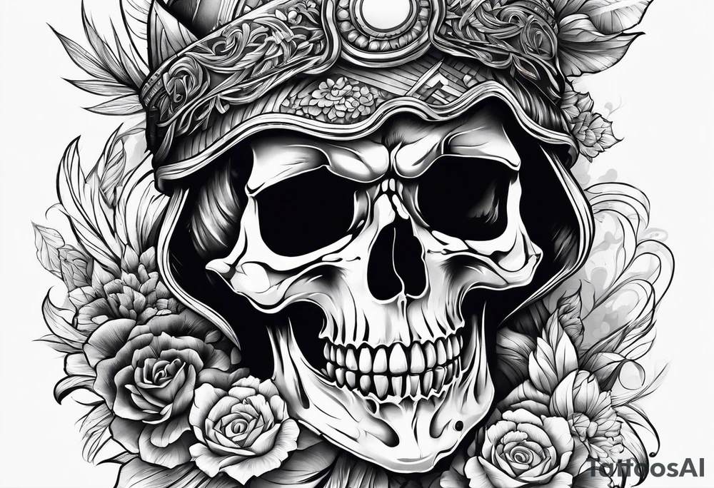 Skull tattoo idea