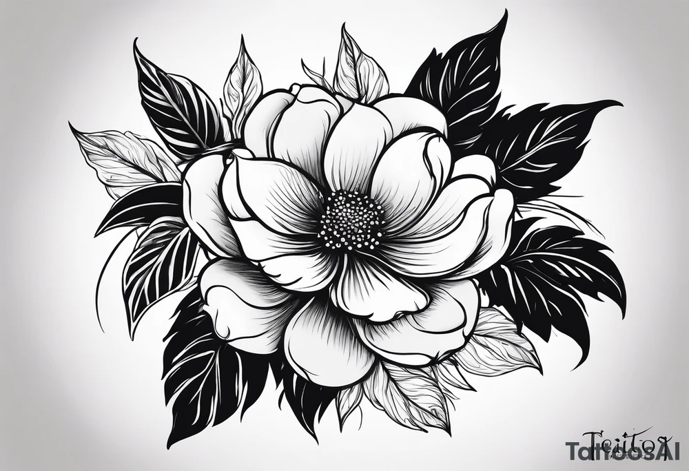 This phrase 'God grant me the serenity to accept the things I cannot change, Courage to change the things I can, and Wisdom to know the difference.' In a flower tattoo idea