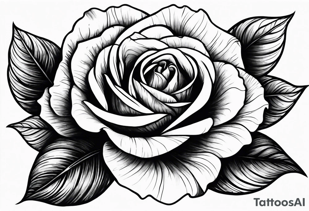 Rose flower tattoo idea