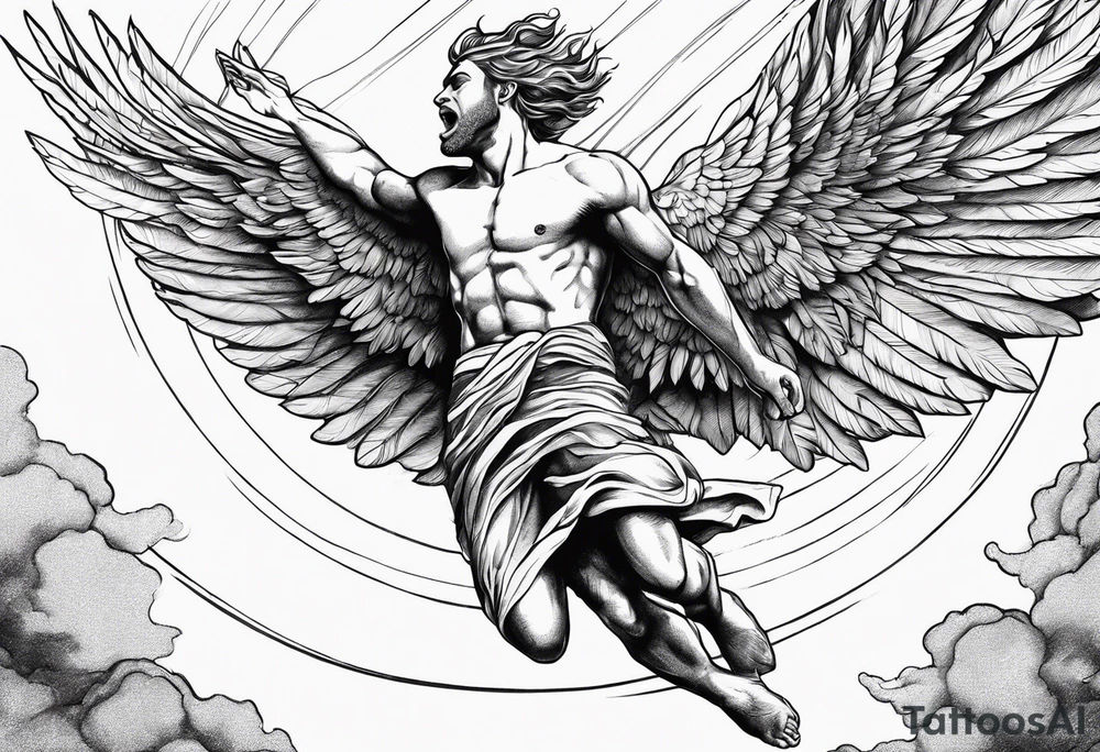 Icarus falling from flying too close to the sun tattoo idea Icarus falling from flying too close to the sun tattoo idea