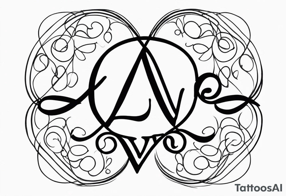 minimalist draw in cursive writing the word love with a halo over the o and make the O a paw print tattoo idea