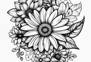 Daisy infinity symbol tattoo idea
