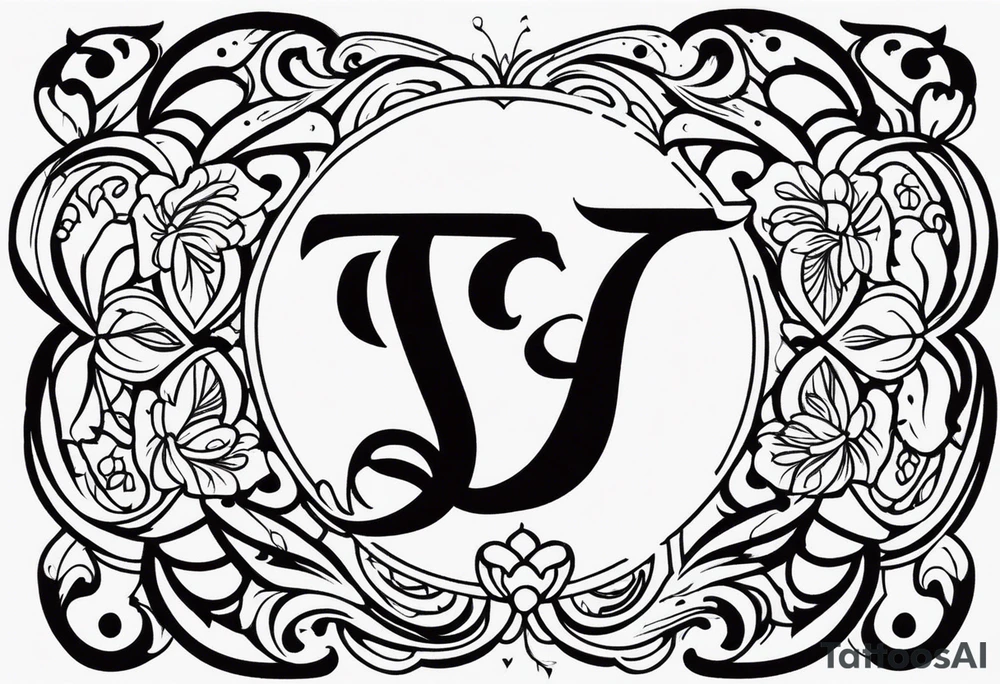 LAJ initials tattoo idea