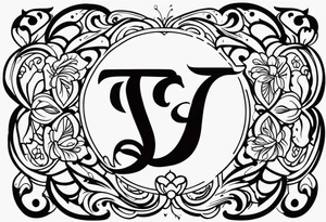 LAJ initials tattoo idea
