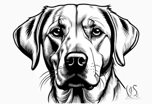 yellow Labrador retriever tattoo idea