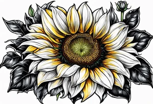 Sunflower for a male tattoo idea