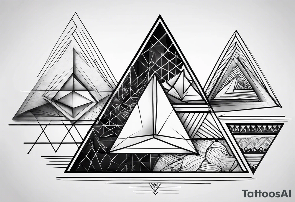 3 overlapping triangles tattoo idea