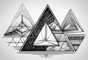 3 overlapping triangles tattoo idea
