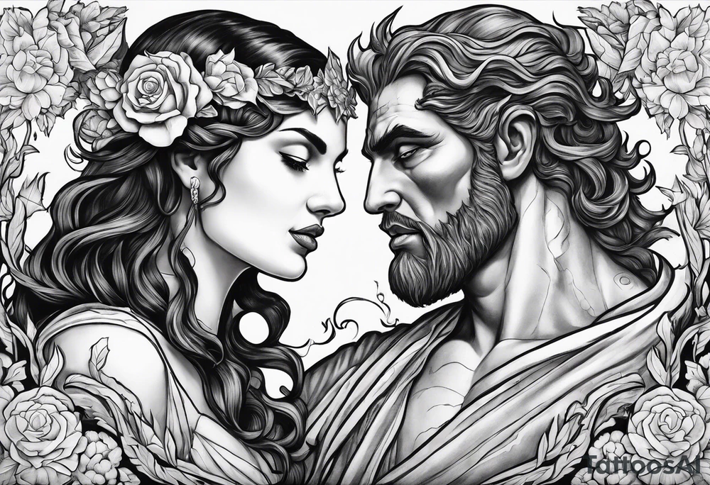 Hades and Persephone in Hell tattoo idea