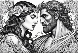 Hades and Persephone in Hell tattoo idea