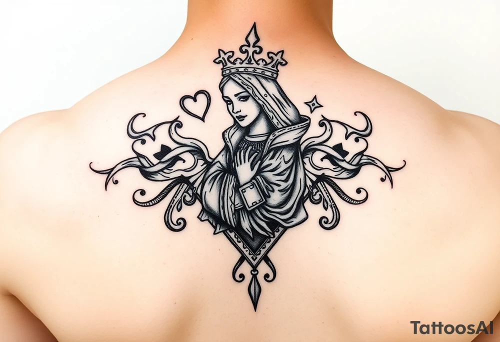 Queen of Hearts tattoo idea