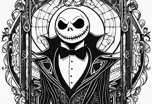 jack skellington minimalist tattoo tattoo idea