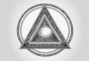 A triangle with nothing inside of it very simple, just a few lines tattoo idea