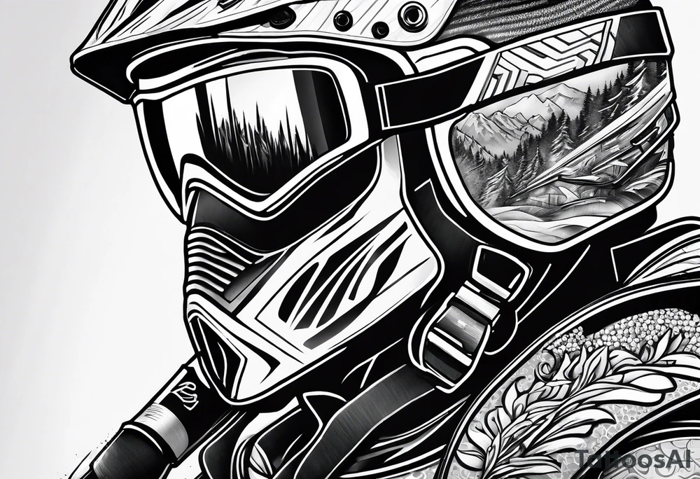 Skier tattoo idea