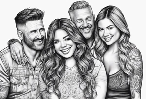 dad and 2 daughters and the chorus too dancing queen tattoo idea