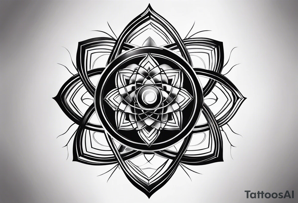 black atom tattoo idea