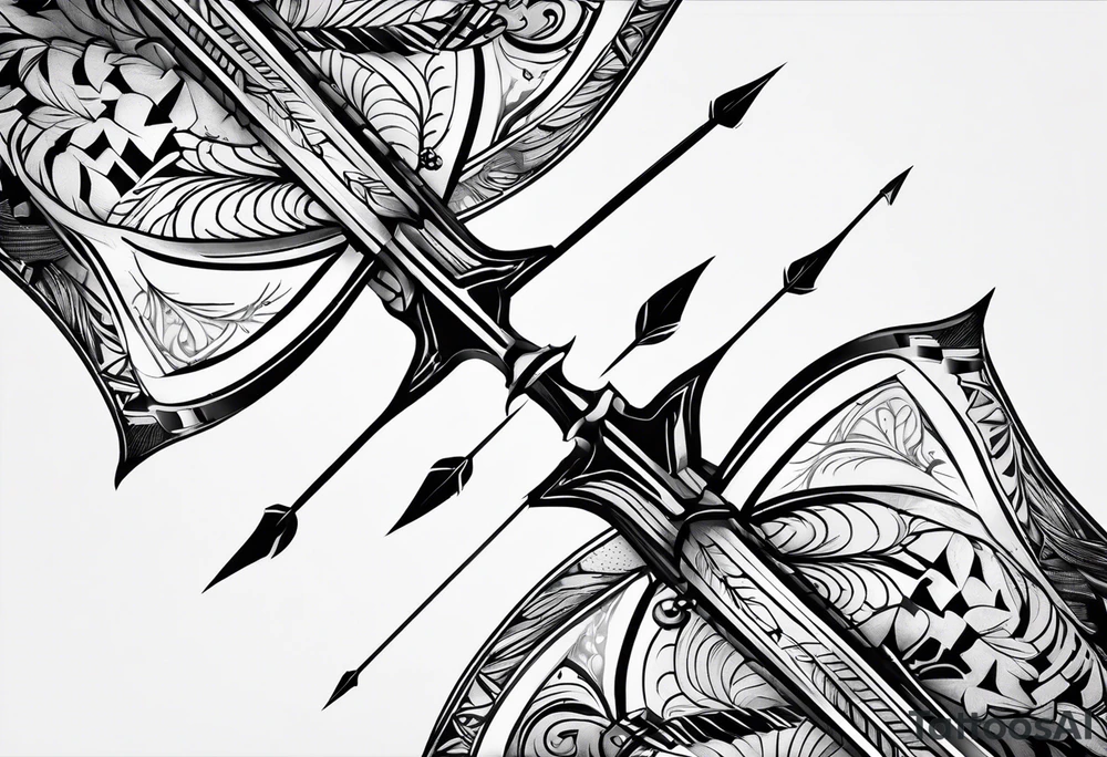 two parrallel arrows tattoo idea