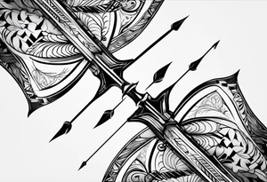 two parrallel arrows tattoo idea