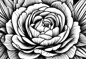 Peonies roses evil eye tattoo idea