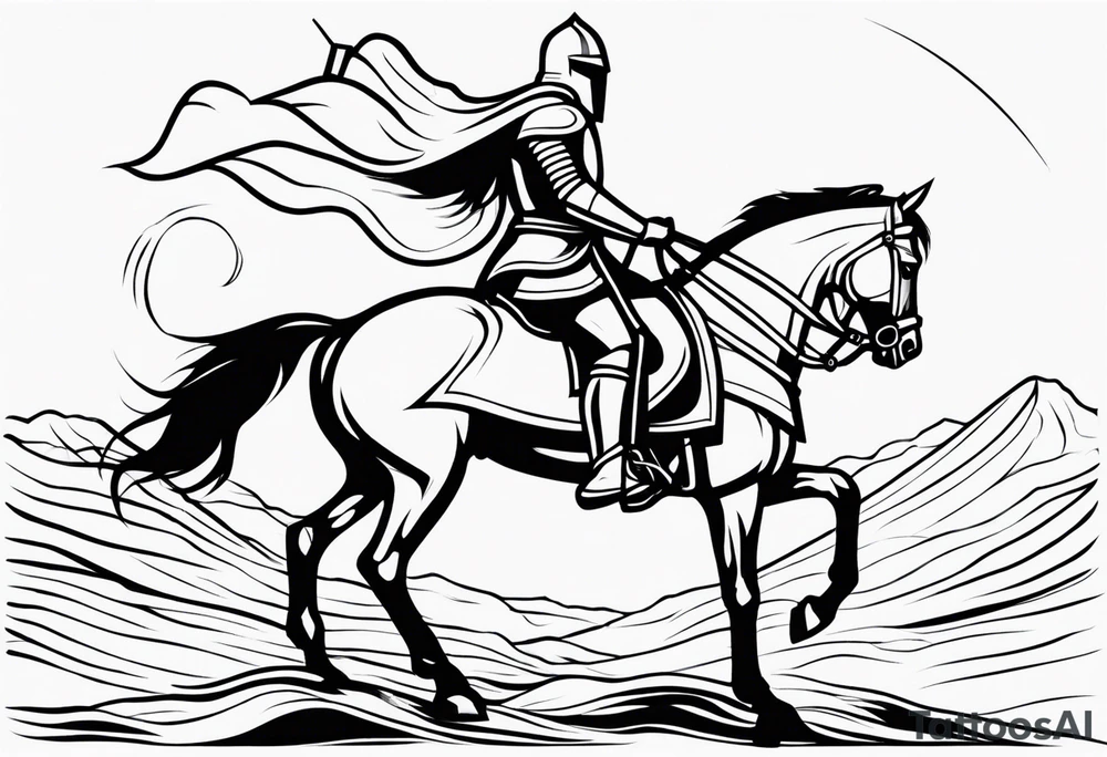 Templer knight on horse tattoo idea