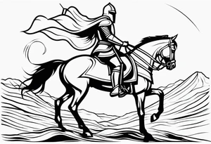 Templer knight on horse tattoo idea