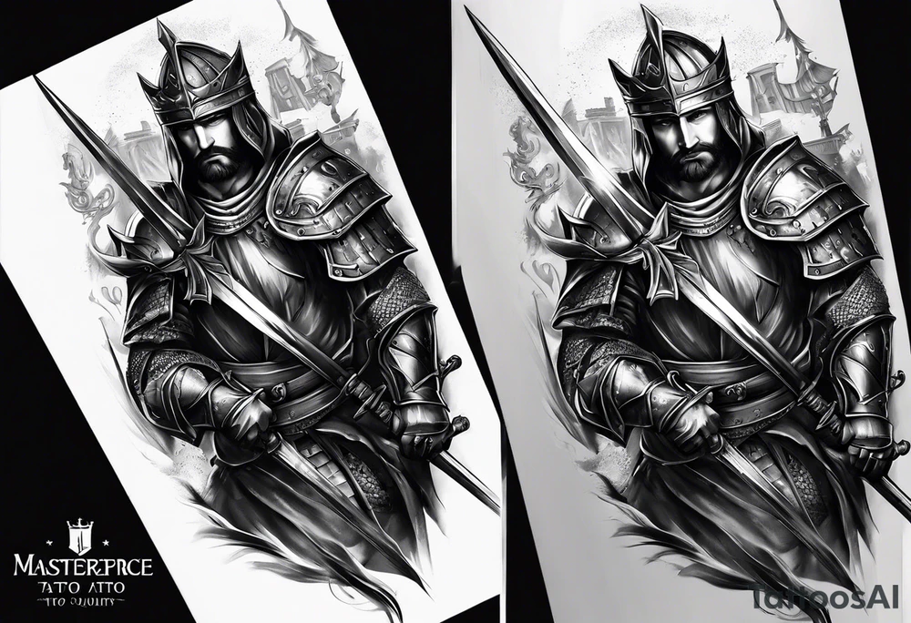 Christianiyy army of knights tattoo idea