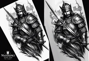 Christianiyy army of knights tattoo idea