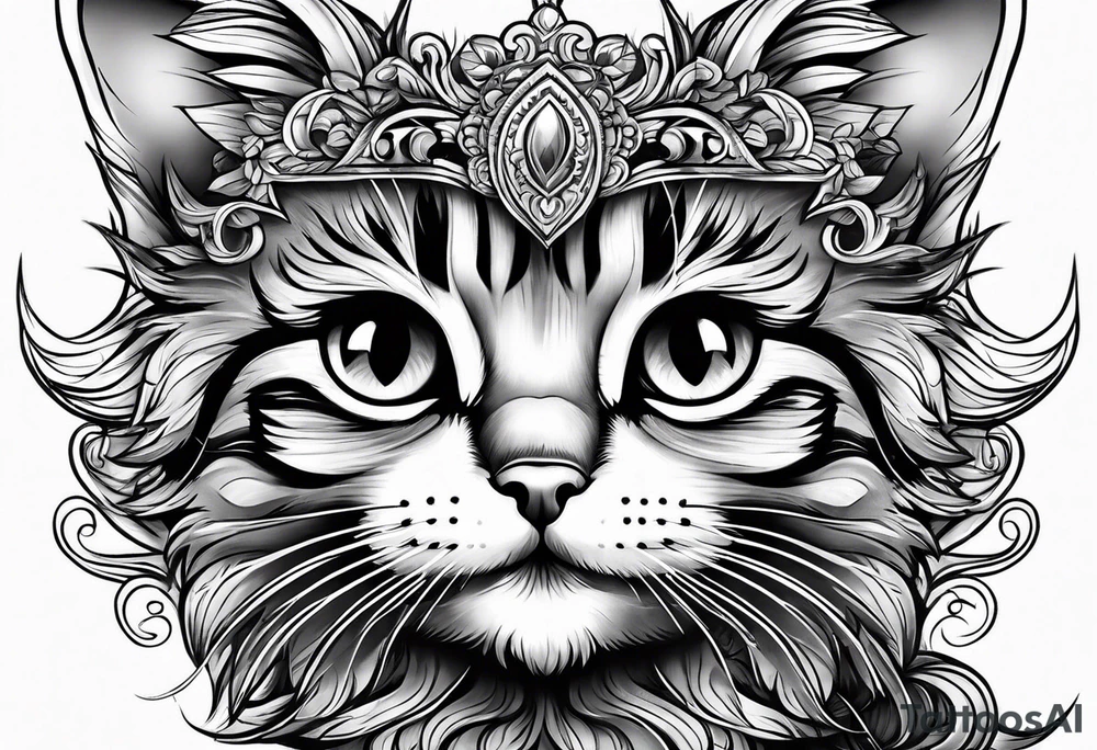 Cute kitten tattoo idea