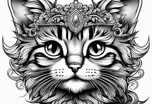 Cute kitten tattoo idea