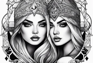 Killing souls to two girls tattoo idea