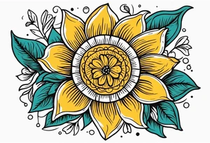 sunshine
old school vintage simple traditional design with vintage flowers surrounding
bold color simple tattoo idea