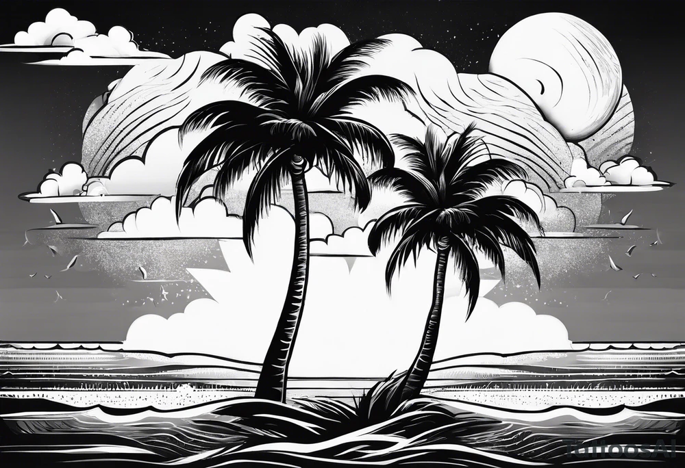 Clouds
Palm Tree
Beach tattoo idea