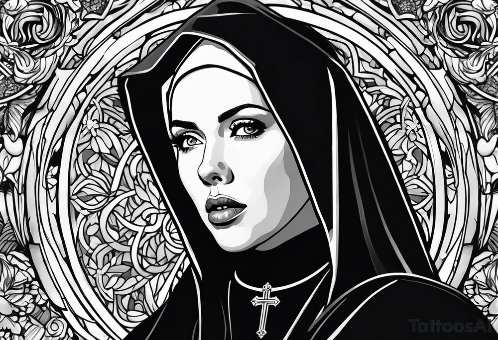 Scarlett Johansson as a nun tattoo idea