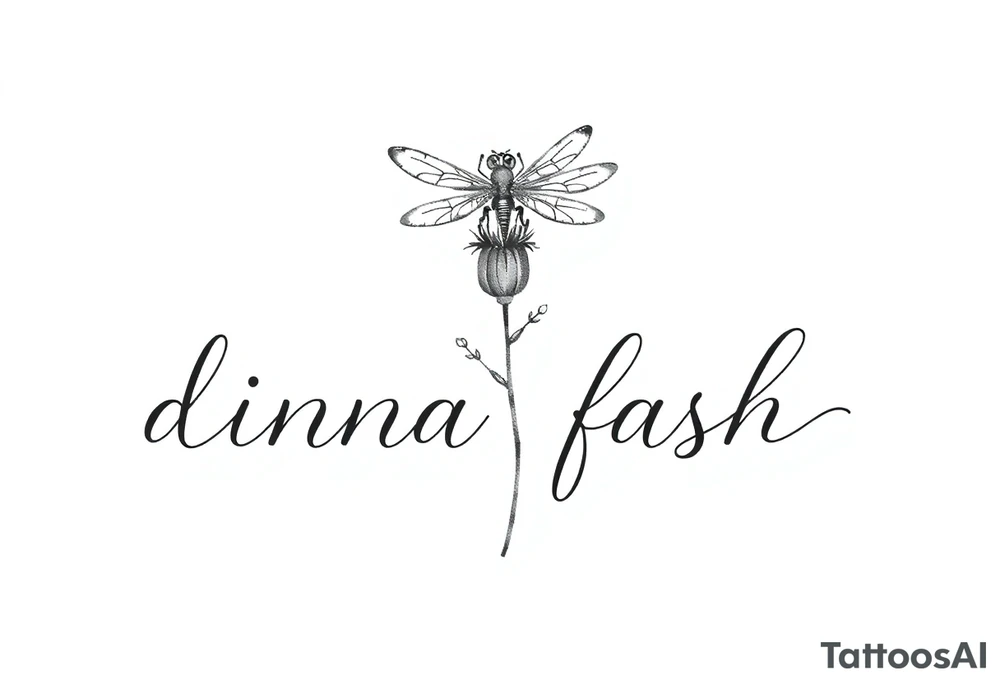 minimaliste thistle with dragonfly text : dinna fash tattoo idea minimaliste thistle with dragonfly text : dinna fash tattoo idea