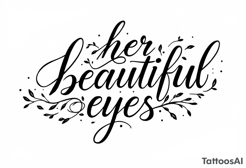 her beautiful eyes tattoo idea