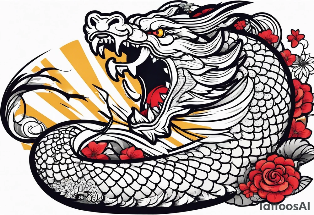 DRAGO GIAPPONESE DA FARE SU UN BRACCIO tattoo idea