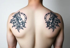 Fully nude lady with big boobs tattoo idea