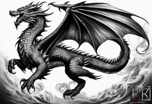 Drache mit ganzen Körper tattoo idea