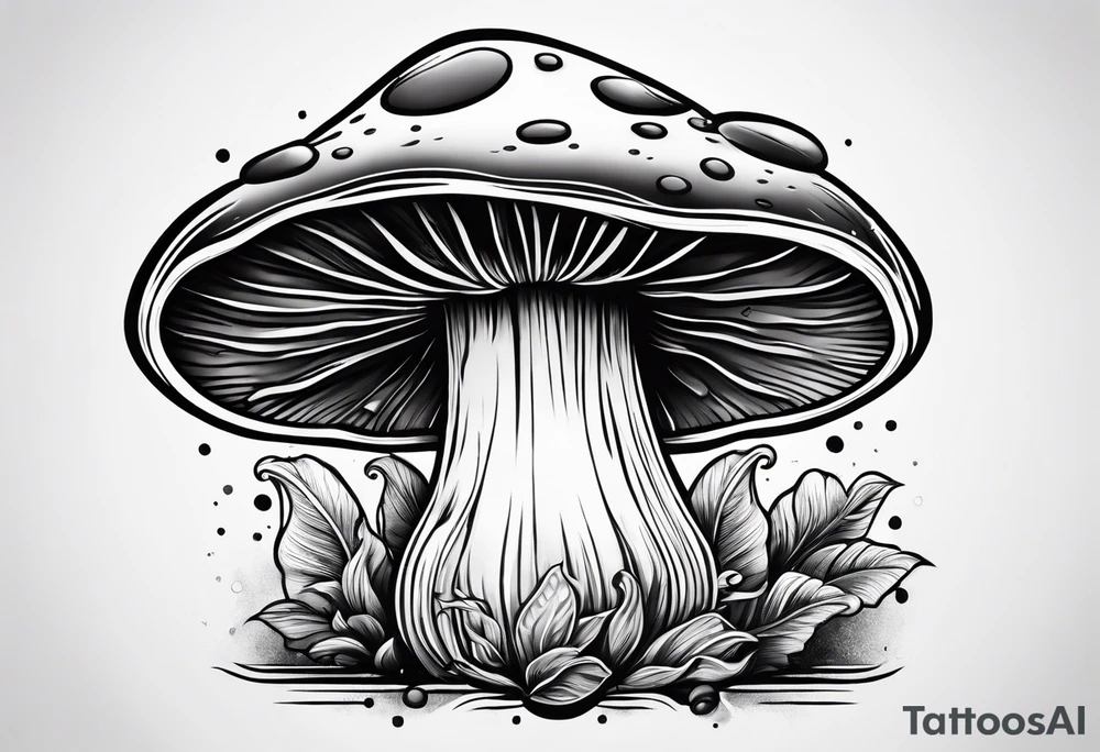 mushroom tattoo idea