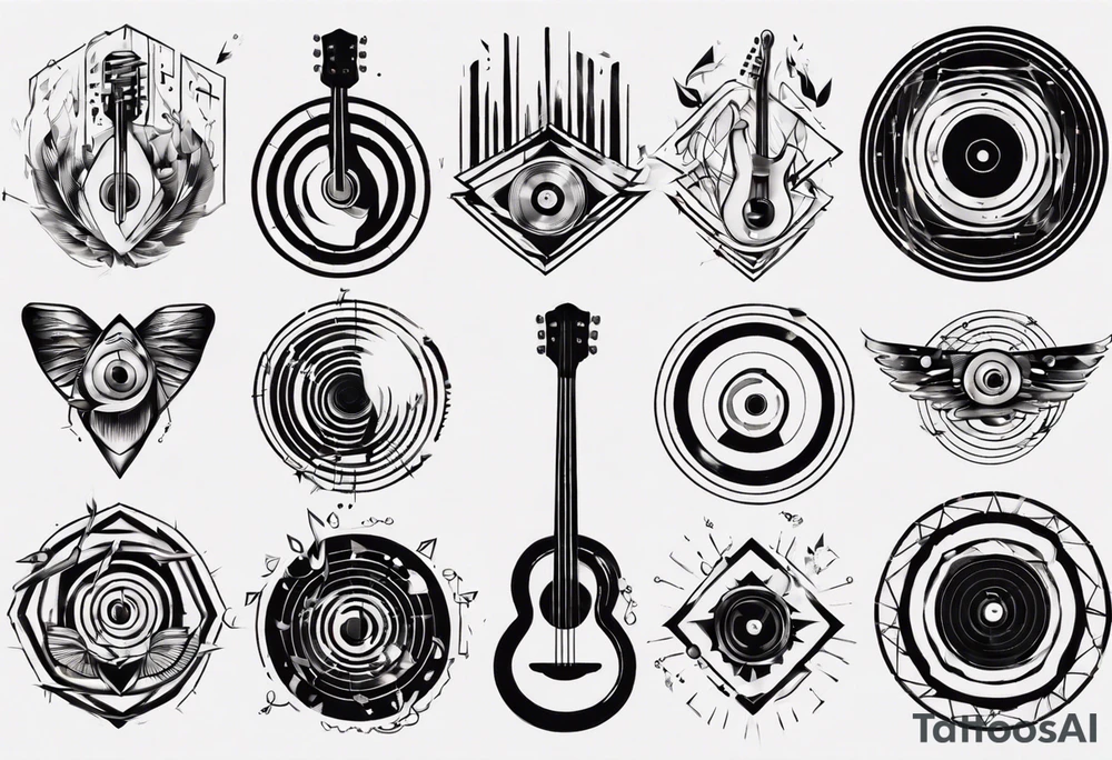 music sound tattoo idea