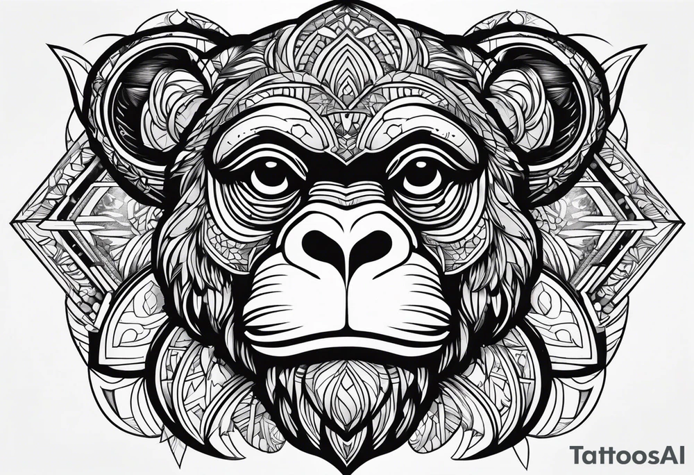 Variety monkey face flash sheet tattoo idea