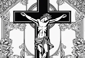 Traditional Crucifix tattoo idea
