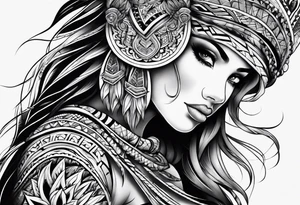 Tribal whole arm tattoo idea