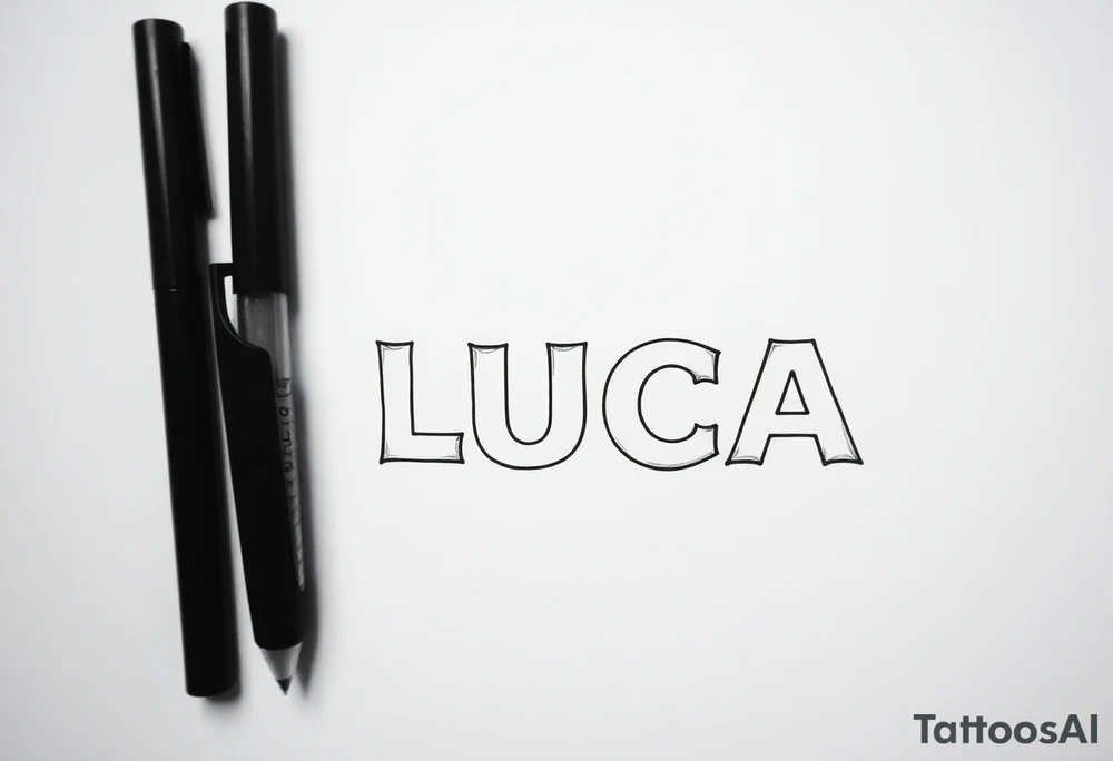 The name luca and building blocks tattoo idea