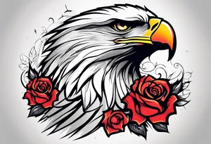 eagle, rose, clock , love tattoo idea