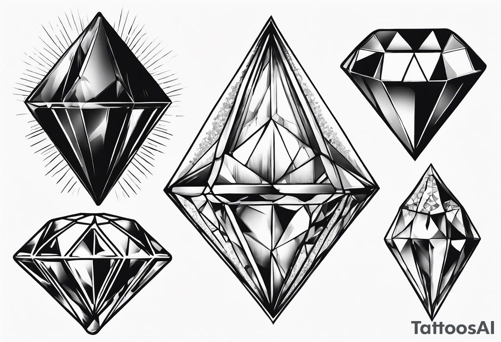 diamond dripping tattoo idea
