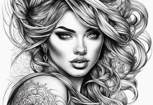 extreme twisted detangled tissue arm tattoo idea